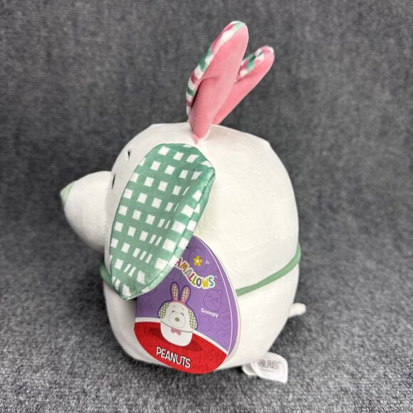 Squishmallows Peanuts Easter Snoopy with Bunny Ears 8 Inch Soft Plush New - Picture 2 of 6